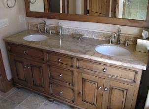 Vanity with sink duo